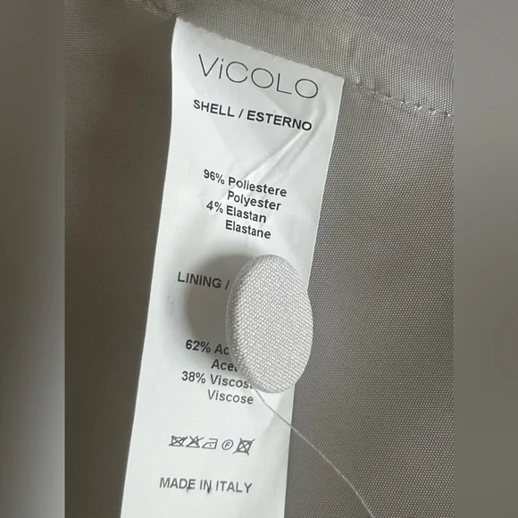 VICOLO Light Gray Tailored Blazer with Notched Lapels - Picture 6 of 11